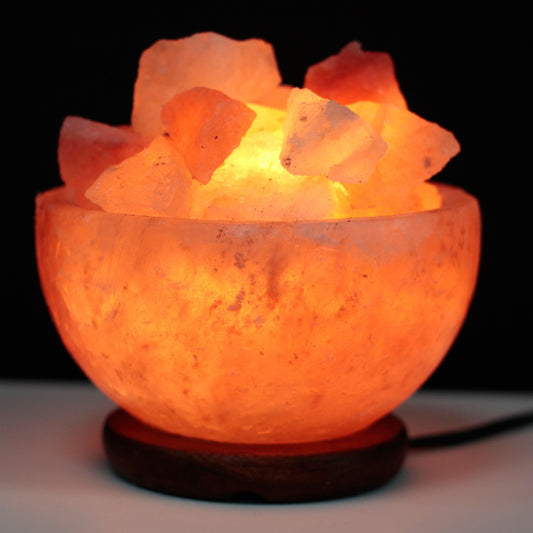 Salt Fire Bowl and Chunks - UK Plug - 15cm x 9cm