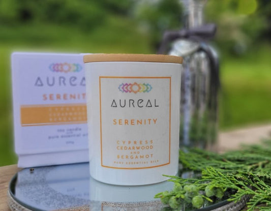 Serenity Candle (Cypress, Cedarwood & Bergamot)