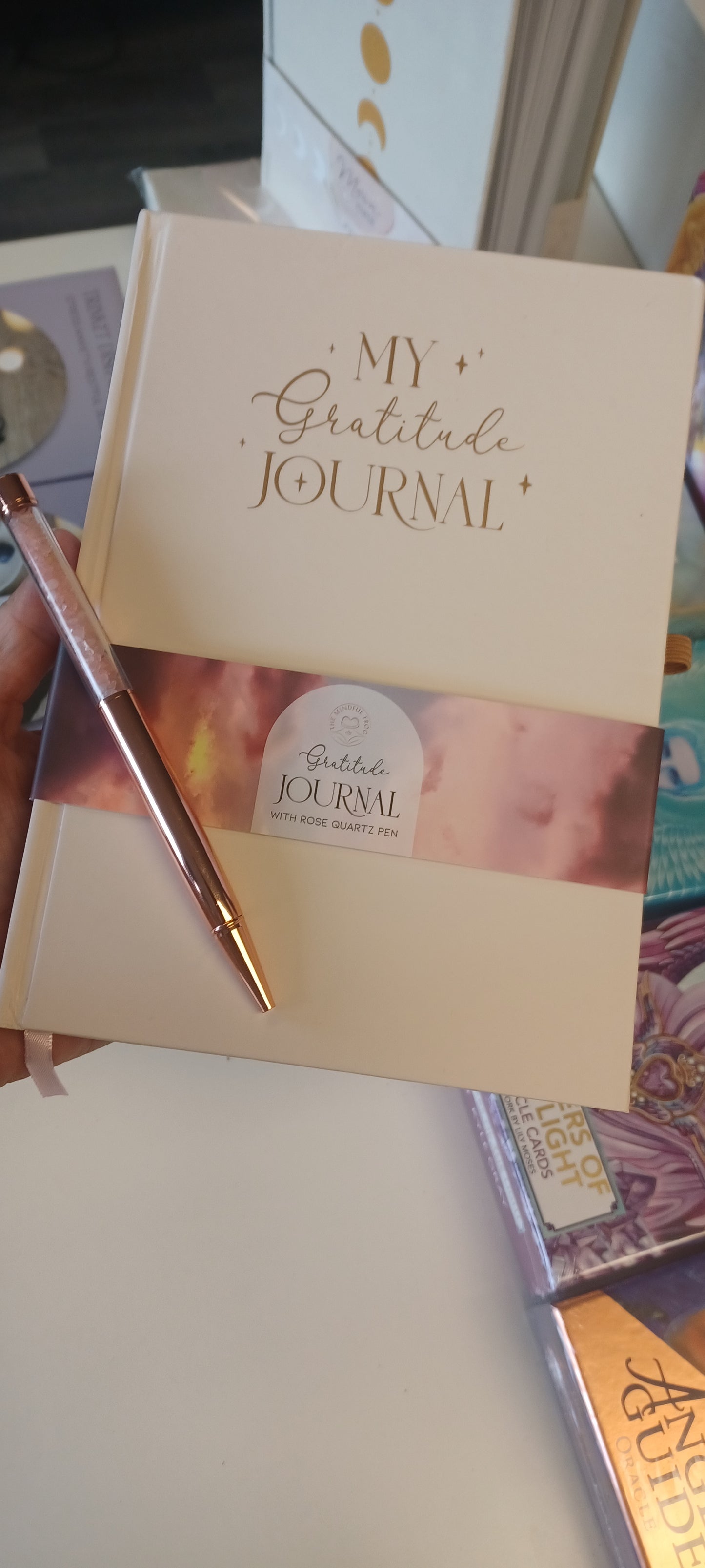 Gratitude Journal with Rose Quartz Pen
