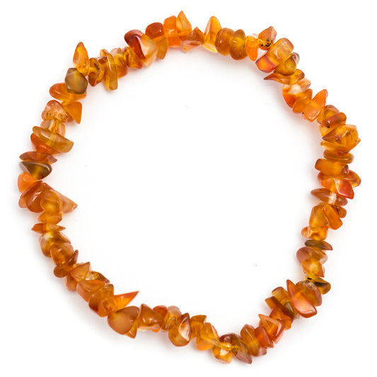 CARNELIAN CRYSTAL CHIP BRACELET