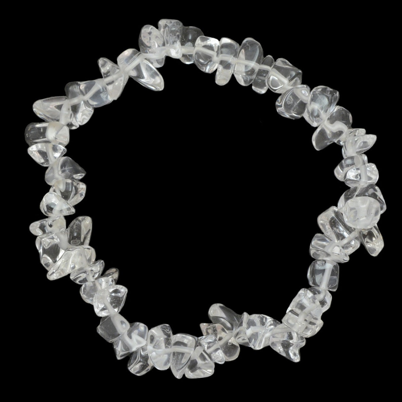CLEAR QUARTZ CRYSTAL CHIP BRACELET