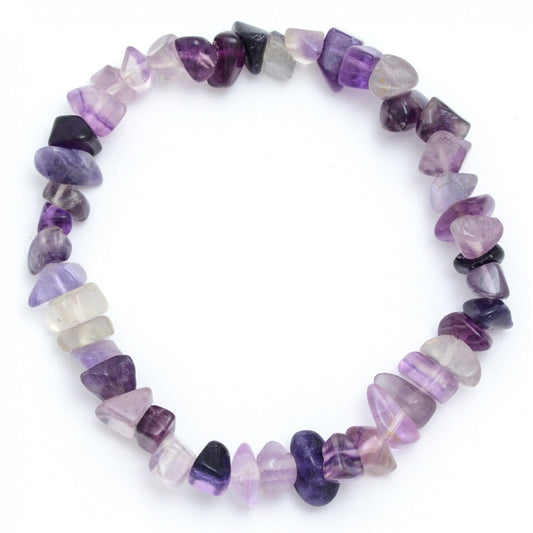 FLUORITE CRYSTAL CHIP BRACELET