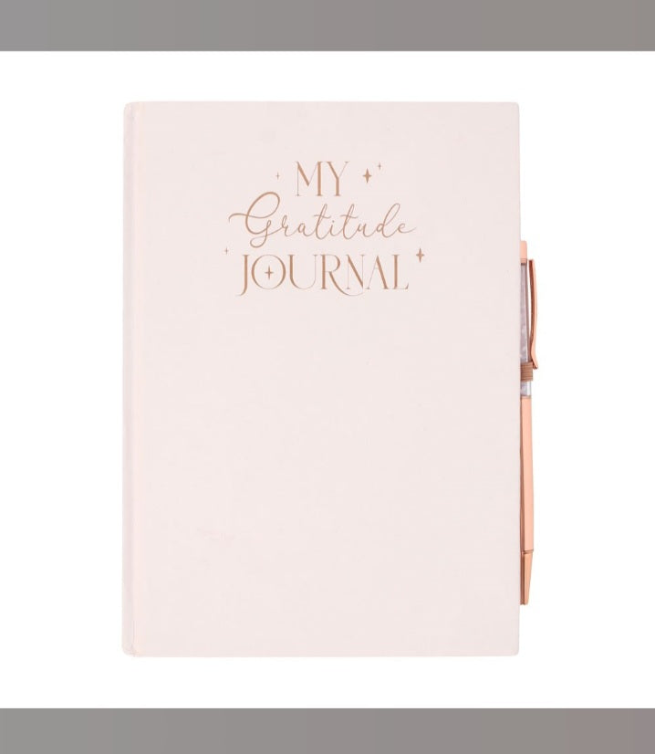 Gratitude Journal with Rose Quartz Pen
