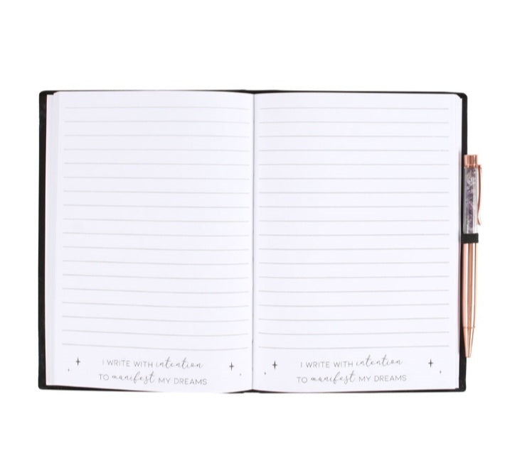 Manifestation Journal with Amethyst Pen