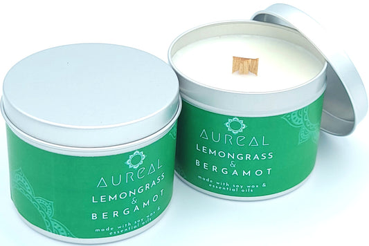 Aureal Lemongrass & Beramot Tin Candle