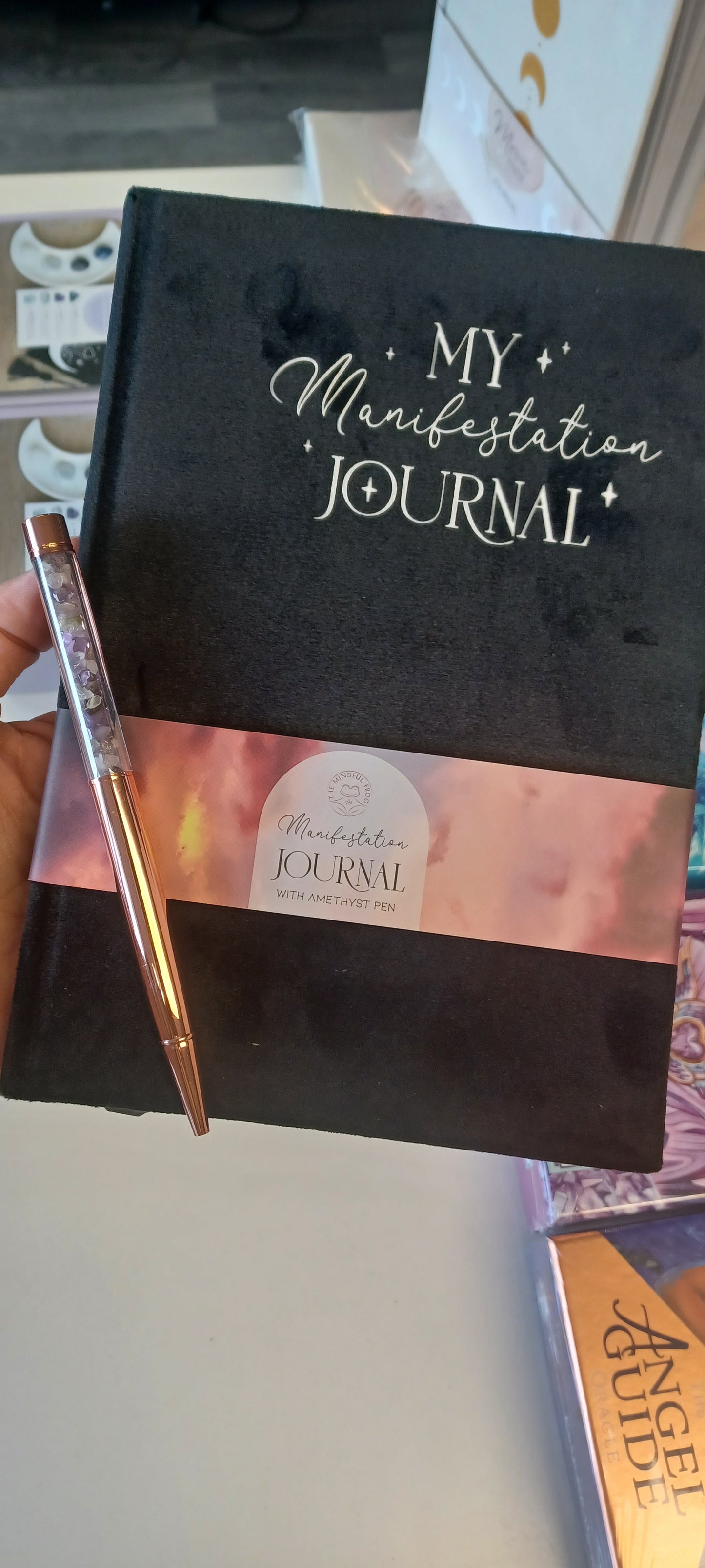 Manifestation Journal with Amethyst Pen